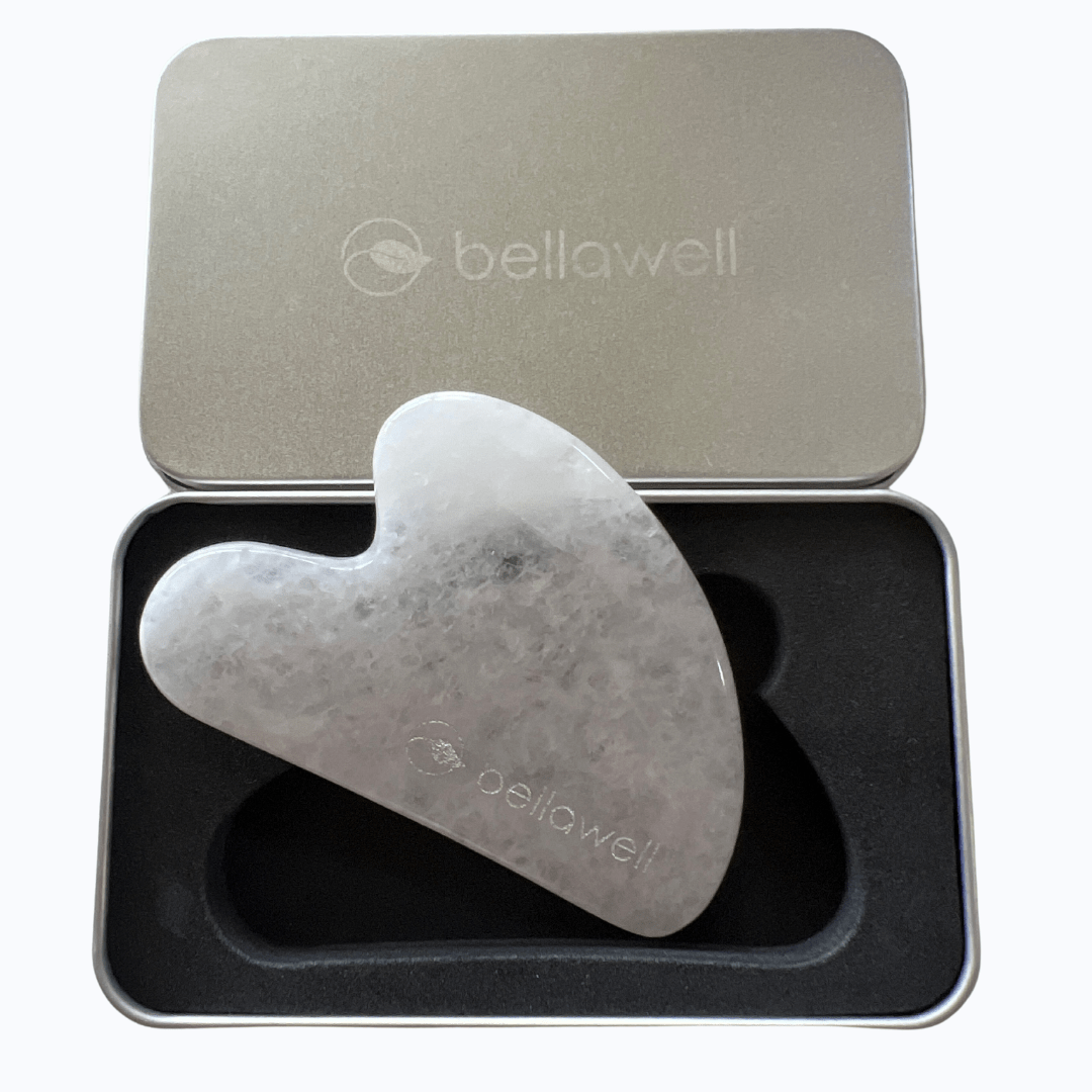 White jade gua sha facial tool