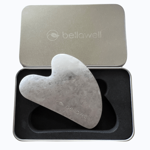 White jade gua sha facial tool